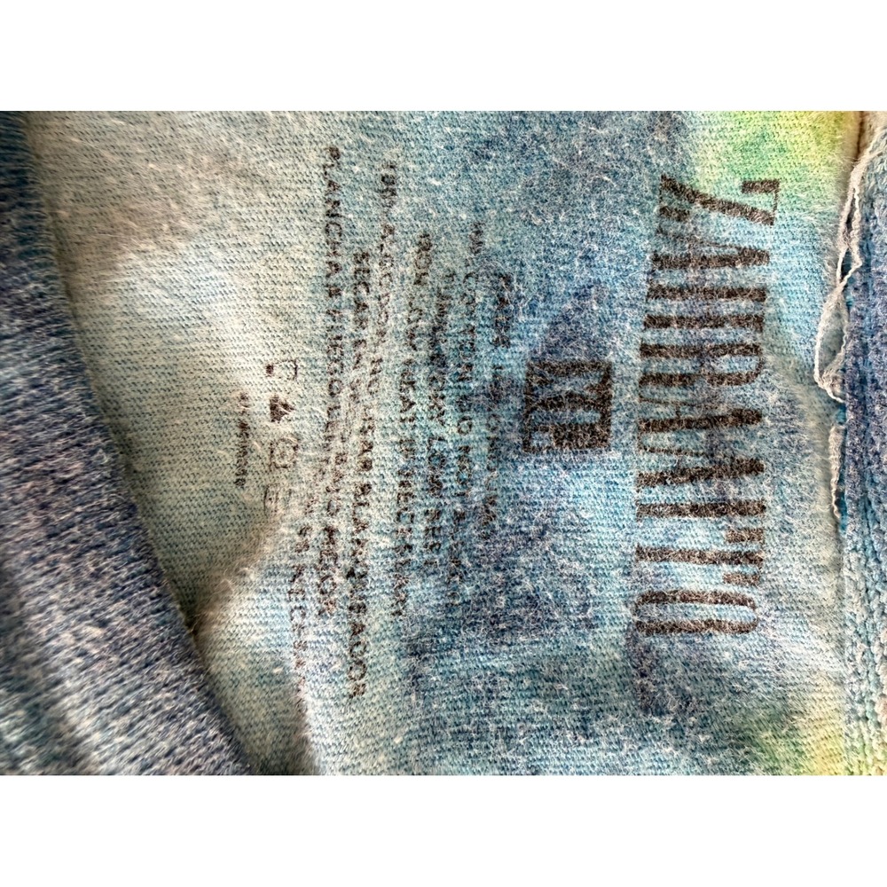 Zairabito Tie Dye Panda Graphic Crop Top Womens XL Multi Cotton Boxy Maybe Later - Picture 10 of 11
